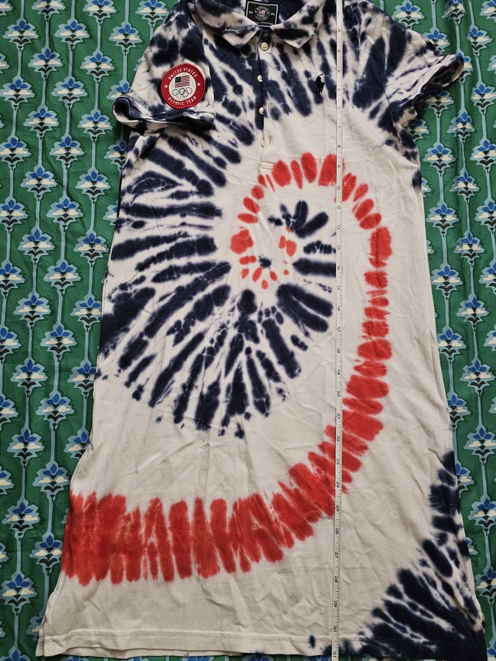 Polo by Ralph Lauren Navy & White Tie-Dye Polo Shirt
